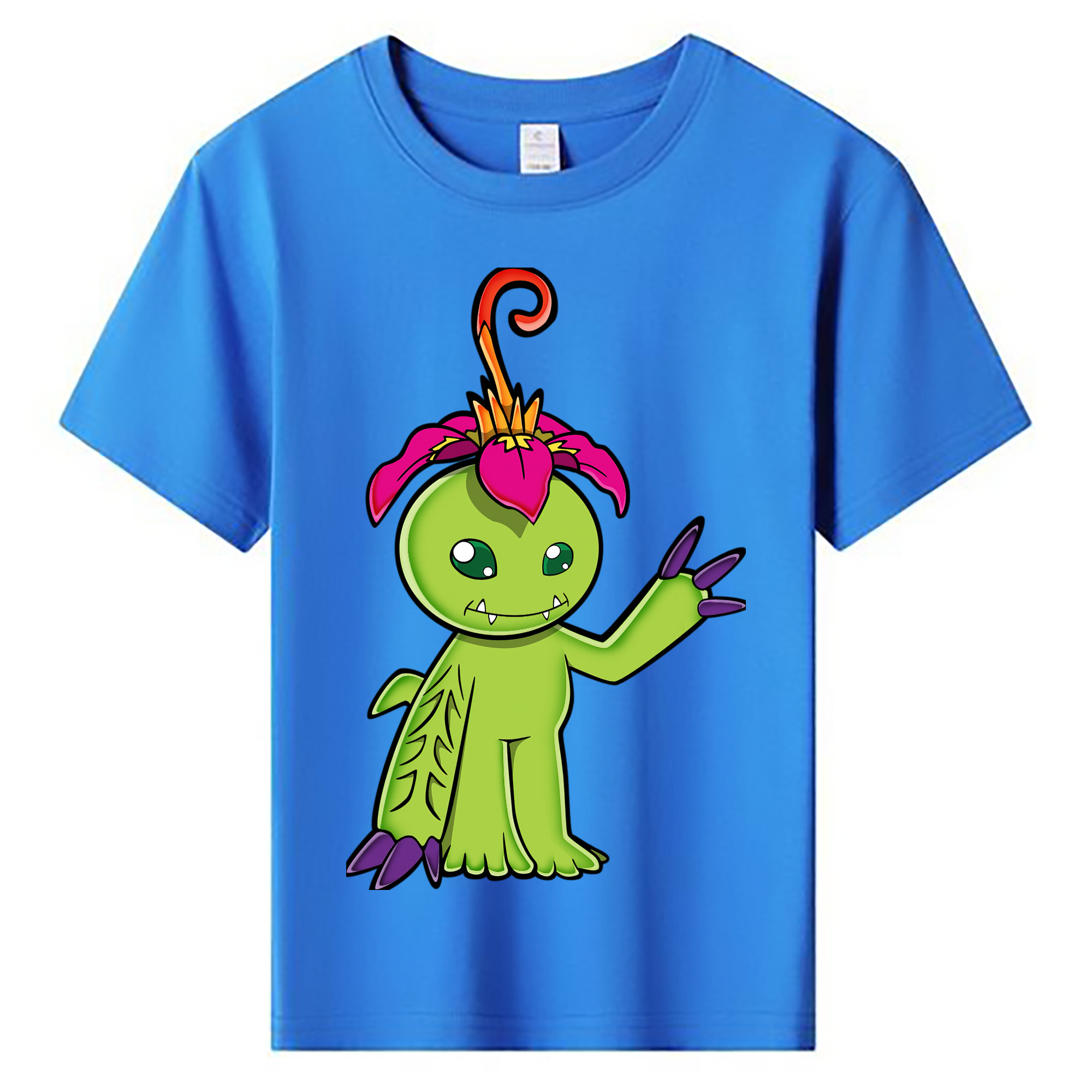 （画像用） Digimon デジタルモンスター/デジモン 綿100％キッズTシャツ（フロントプリント）